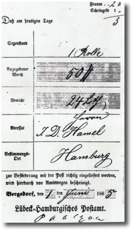 PS3 1. Postvereinsausgabe