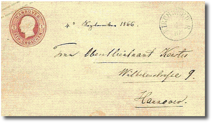 Ganzsachenumschlag Hnv U5 - Kirchwerder nach Hannover