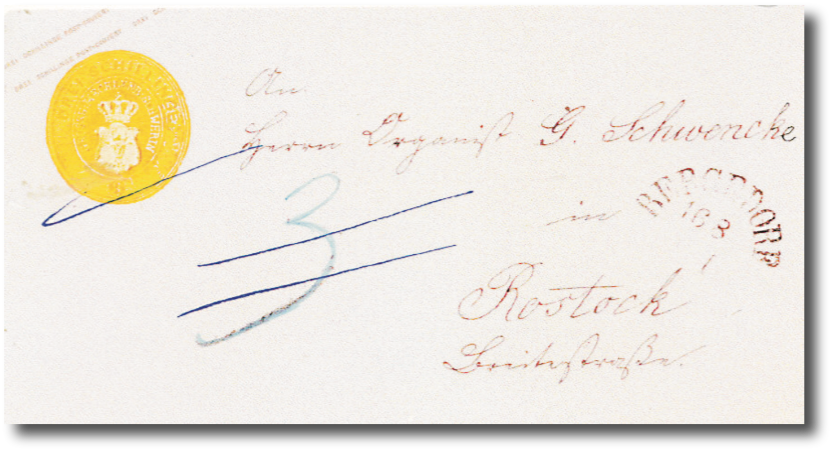 Ganzsachenumschlag U7 - Bergedorf nach Rostock